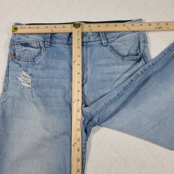 Democracy High rise distressed flare bottom retro "ab" technology jeans Size 10P - Picture 3 of 10